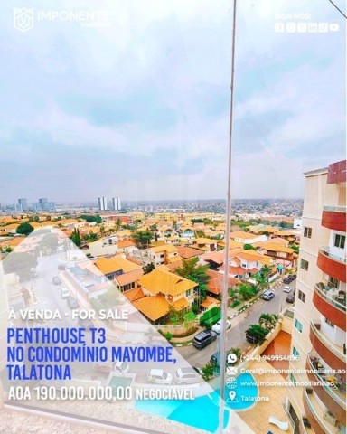 Penthouse T3 no Condomínio Mayombe, Talatona.